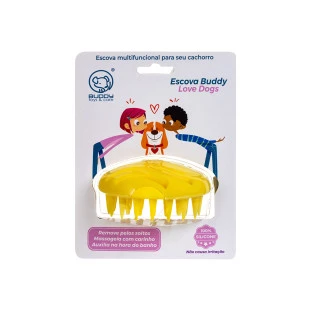 Escova para cães silicone anti-alérgica Buddy Love Dogs