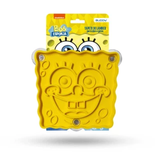 Bob Esponja - Tapete De Lamber Para Cachorro e Gato - Comedouro Lento Buddy Lambe Bob Esponja Buddy Toys